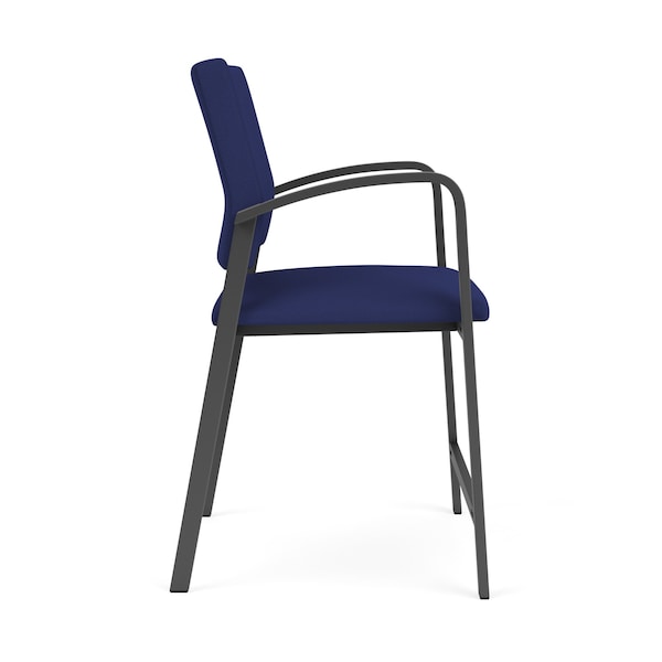 Newport Wide Hip Chair Metal Frame, Charcoal, OH Cobalt Upholstery